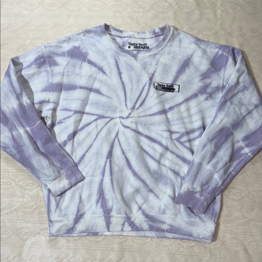 TAYLOR SWIFT MIDNIGHTS‎ LAVENDER TIE DYE CREWNECK - Picture 2 of 7